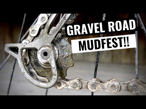 The Wilderness Road Bike Tour Day 4 - Rain + Gravel Road + Touring Bike = Mudfest!