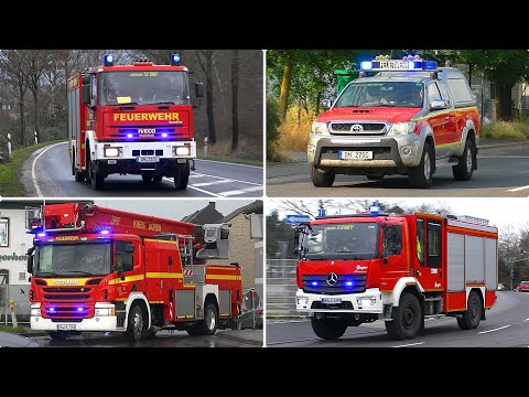 [Dachstuhlbrand, Drohne uvm.] ● EINSATZFAHRTEN in ALDENHOVEN ● Feuerwehr, FTZ, MHD & THW im Einsatz