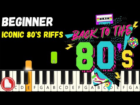 15 Iconic 80's Keyboard Riffs 🕹️ EASY Piano Tutorial