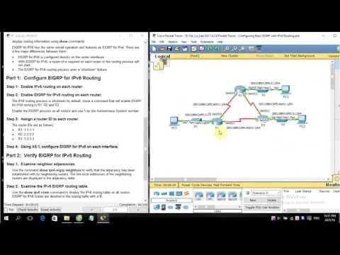[CCNA S3] 7.4.3.4 Packet Tracer - Configuring Basic EIGRP with IPv6 Routing