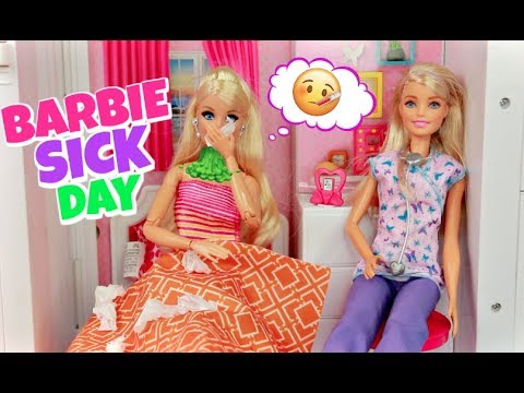 Barbie Sick Day Morning Routine in Dream House