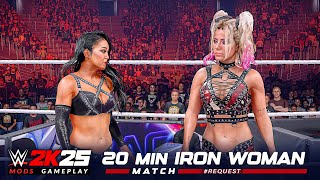 WWE 2K25 Roxxane Perez vs Alexa Bliss Iron Woman Match