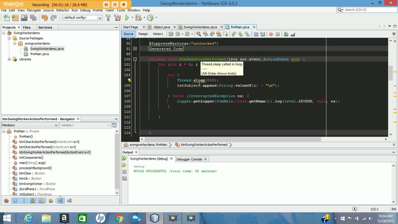 Java SwingWorker Demo