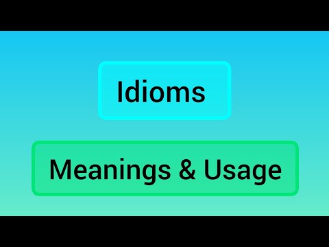 Idioms | Meaning and Usage | English| Learn English| Speak English| Improve your Vocabulary #idiomas