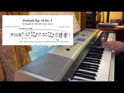 Scriabin-Xia - Prelude, Op.16 No.4 (for left hand alone)