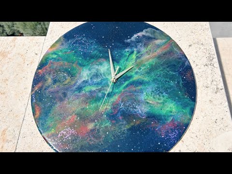 Amethyst Inspired Resin Clock