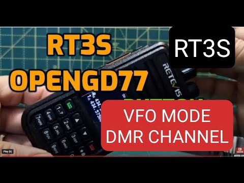 RT3S-OPENGD77 - VFO Mode -Add dmr Channel manually