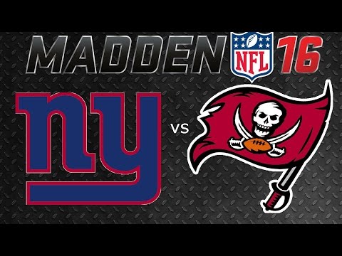 Madden NFL 16 Franchise Game 9 Giants vs Buccaneers