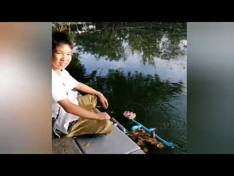 1129 Cena de lujo Bata blanca infantil Loi Krathong