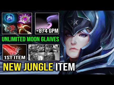 NEW Easy Way to Fast Jungle Luna with 1st Item Crystalys +874 GPM Unlimited Moon Glaives Dota 2