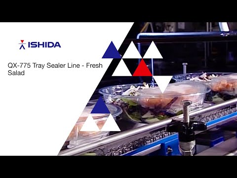 Tray Sealer Line. Application: Fresh Salad Into Bowls