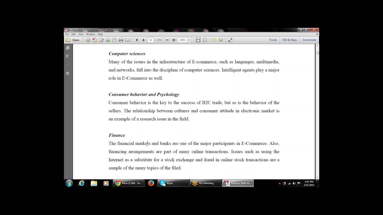 Business Skills for E-Commerce-Chapter-1 Introduction to E-Commerce (Nature of E-commerce)
