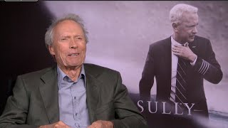 SULLY movie interviews - Clint Eastwood, Captain Sullenberger, Linney, Aaron Eckhart
