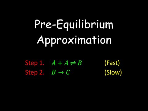 Pre-Equilibrium Approximation, Rate Law, Kinetics - Chemistry