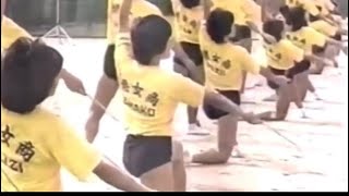 博多女子高校バトン部　厳しい練習そして本番へ　ブルマー　レオタード　チア　バトントワリング　ポンポン