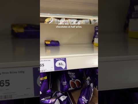 Sainsbury's shoppers 'panic buy' Cadburys chocolates at half price.