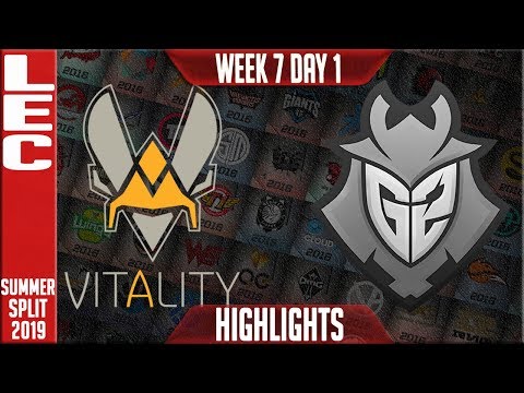 VIT vs G2 Highlights | LEC Summer 2019 Week 7 Day 1 | Vitality vs G2 Esports