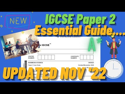 IGCSE/O-level Business Paper 2 Survival Guide in 60 seconds - Updated Nov'22