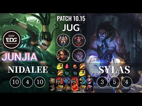 EDG JunJia Nidalee vs Sylas Jungle - KR Patch 10.15