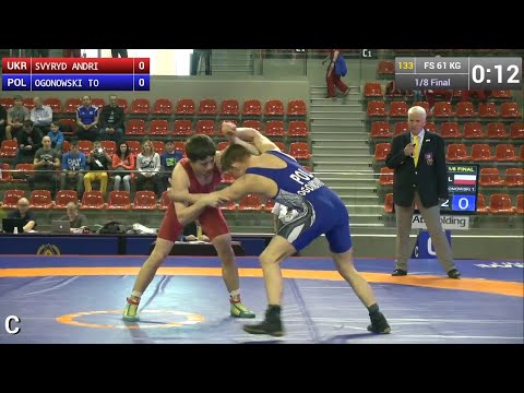 1/8 Final FS - 61 kg: Andri SVYRYD (UKR) vs. Tomasz OGONOWSKI (POL)