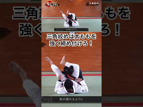 三角絞めは相手の頭を下げることよりも太ももの締めつけが大事！ #柔術 #柔道 #三角絞め