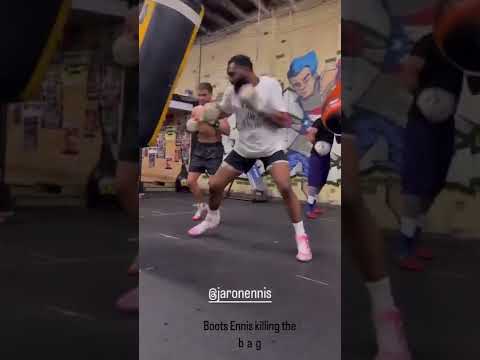 Jaron Ennis Training Hard Punishing The Heavy bag