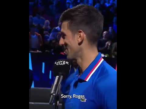 Novak Djokovic emotional and beautiful farewell speech on Roger Federer retirement. Laver Cup 2022