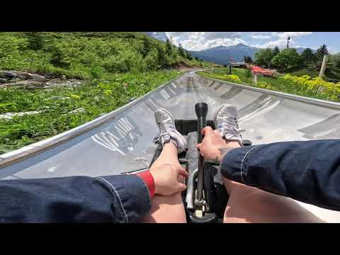 #POV Grindelwald toboggan , Original audio/ Grindelwald Rodelbahn Pfingstegg