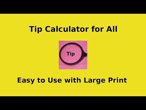 Tip calculator for seniors