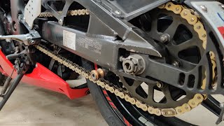 Replace Motorcycle Chain (EASY) (NO SPECIAL TOOLS)