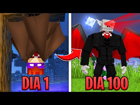 SOBREVIVI 100 DIAS COMO UM VAMPIRO no MINECRAFT!