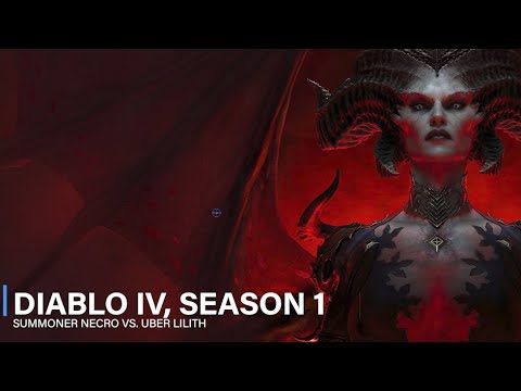 Diablo 4, Season 1 - Necromancer Minion (Mendeln) vs. Uber Lilith (Clean Kill)