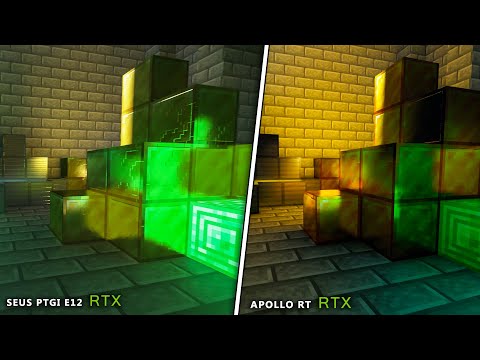 RTX COMPARISON SEUS PTGI E12 vs APOLLO RT | Minecraft Shaders Comparison In Java Edition