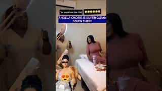 Angela Okorie is super clean down there, her w@x therapist clears the air