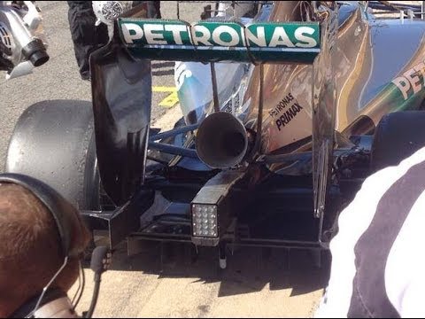Thumbnail for Mercedes F1 W05 Hybrid / Nico Rosberg new exhaust (sound) test Barcelona 2014 by Mercedes F1 W05 Hybrid