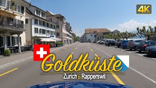 Driver’s View: Driving the Swiss Goldcoast from Zürich to Rapperswil, Switzerland 🇨🇭