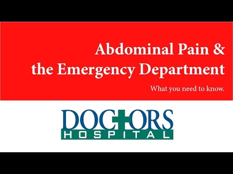 Abdominal Pain & the Emergency Department: What you need to know.
