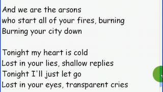 anberlin glass to the arson lyrics