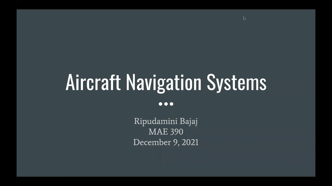 Aircraft Navigation Systems-MAE390