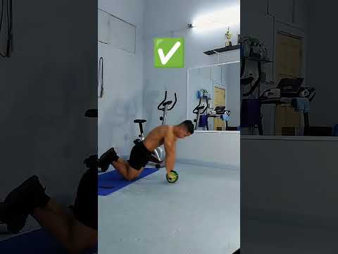 How to use abs roller wheels correctly.✅✅💪🏻💪🏻 #gym #workout #sixpack #absworkout #shorts