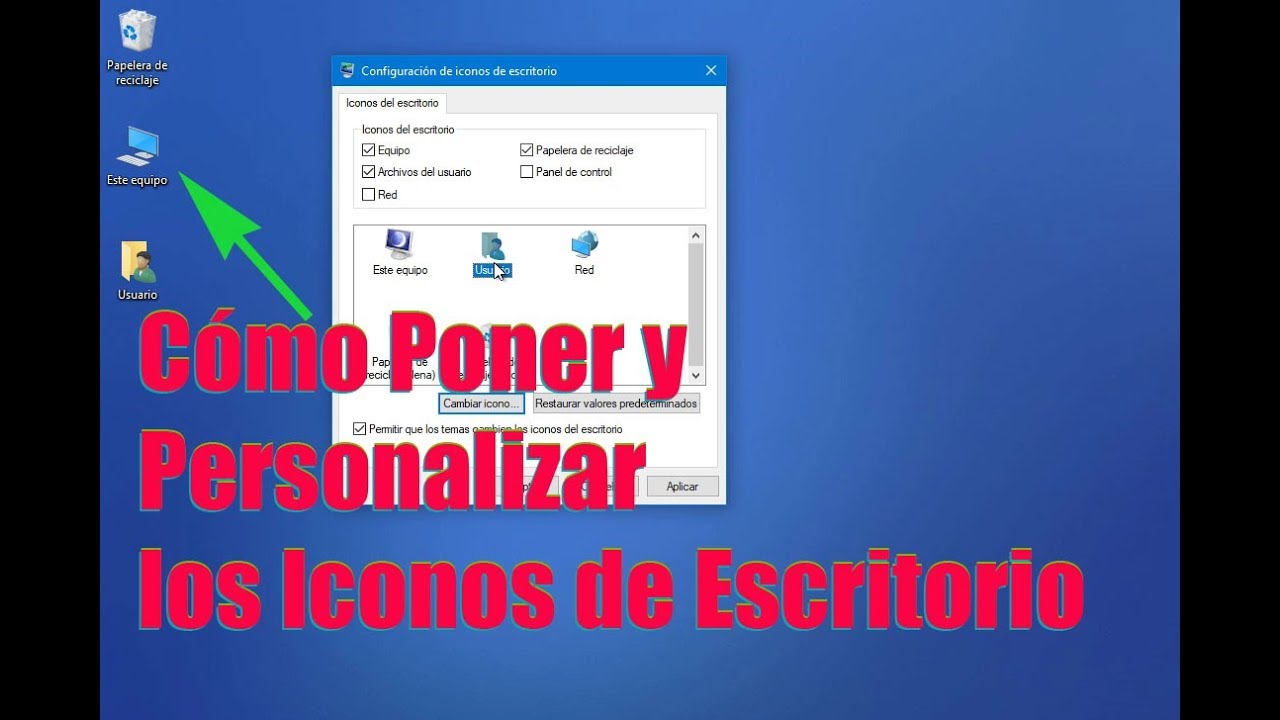 Watch Cómo poner y personalizar los iconos de escritorio en Windows 10, 8, y 7 Now Cómo poner y personalizar los iconos de escritorio en Windows 10, 8, y 7
