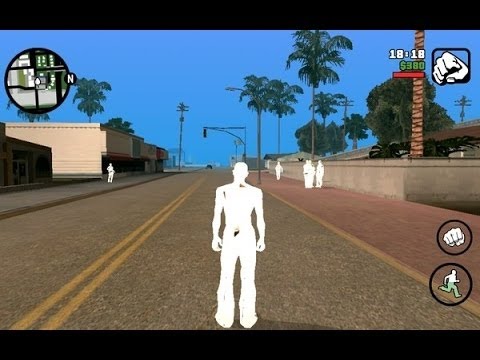gta san andreas решение проблемы белые текстуры на android, скины