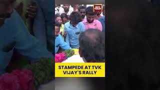 Stampede at Thalapathy Vijay's Political Rally in Tamil Nadu | #shorts #tvkvijay #stampede
