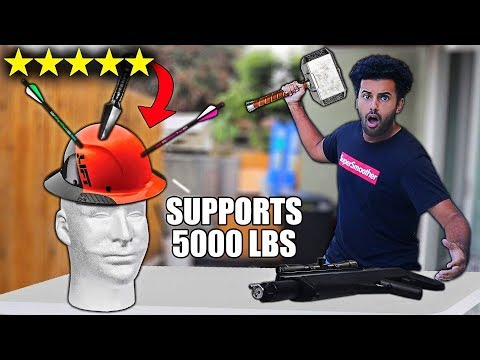 I Bought A 100% UNBREAKABLE SURVIVAL HARD HAT!! (5 STARS) BULLET PROOF!! *DOOMSDAY PREPPERS* Video