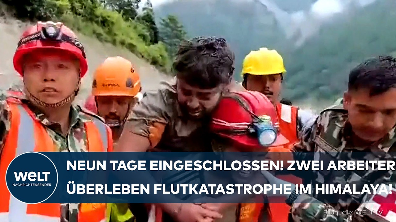WUNDER IN NEPAL: Nach neun Tagen werden zwei Überlebende aus verschütteten Tunneln gerettet!
