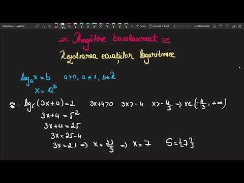 Logarithmic equations–Recapitulation of bac theory and exercises–Mathematics meditations–Learn ma...