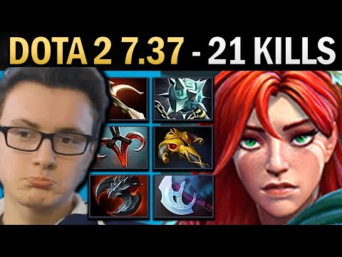 Windranger Dota 2 7.37 Miracle with 21 Kills and Gleipnir - TI13