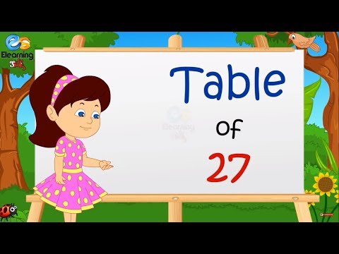 Learn Multiplication - Table of 27 | table of twenty seven | Elearning studio
