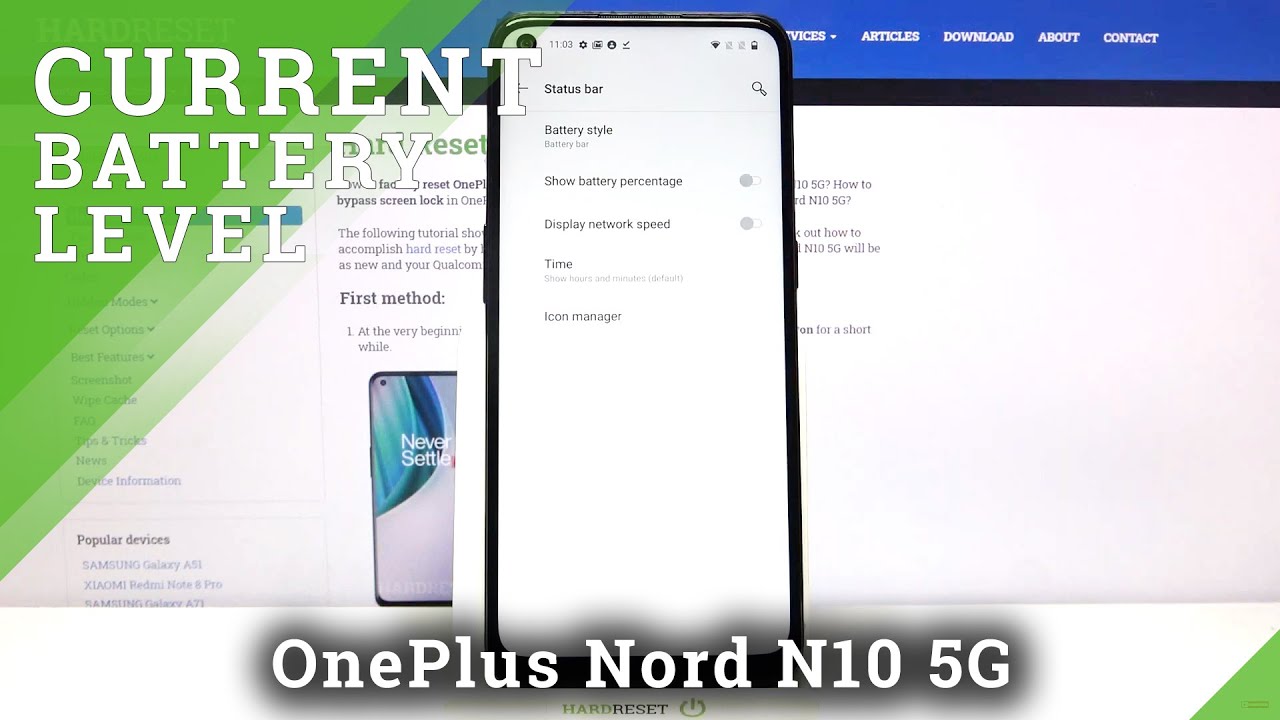 How to Show Battery Percentage in OnePlus Nord N10 5G – Battery Settings