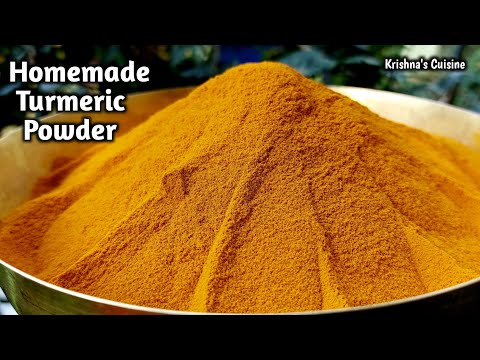 How To Make Turmeric Powder At Home | Turmeric Powder | Iskcon Prasad | Krishna's Cuisine #turmeric